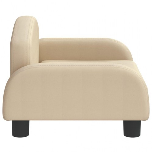 Sofa til børn 50×40×30 cm - stof, cremefarvet