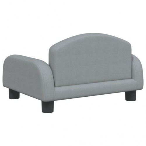 Børnesofa i stof - lysegrå 50 × 40 × 30 cm