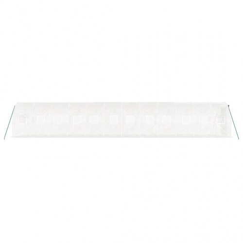 Drivhus med stålstel 24 m² - 12×2×2 m, hvid
