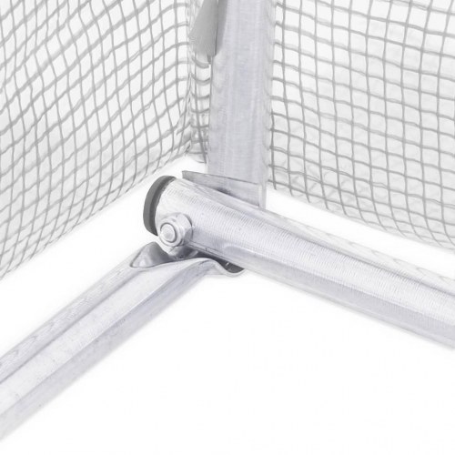 Drivhus 8 m² med stålstel 4×2×2 m - hvid