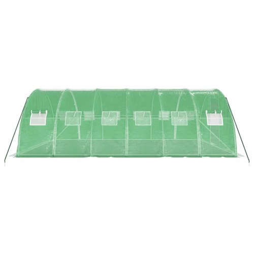 Drivhus med stålstel 24 m² - 6×4×2 m, grøn