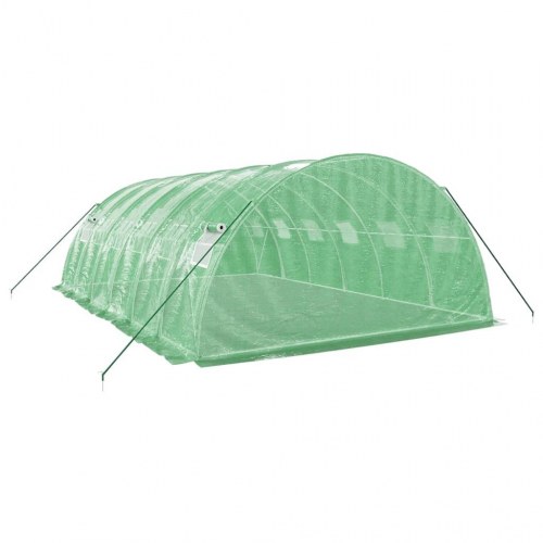 Drivhus med stålstel 24 m² - 6×4×2 m, grøn