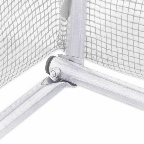 Drivhus tunnel 32 m² - 16 × 2 × 2 m, hvid, stålstel og PE