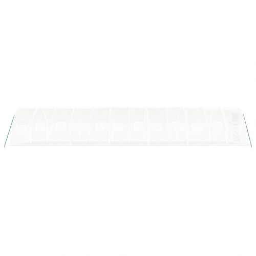 Drivhus med stålstel 36 m² - 12 × 3 × 2 m, hvid