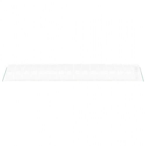 Drivhus med stålstel 48 m² - 16 × 3 × 2 m, hvid