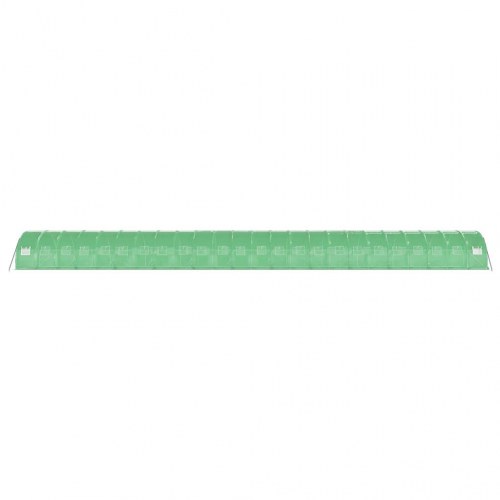 Drivhus med stålstel 72 m² - 24 × 3 × 2 m, grøn
