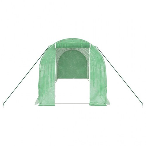 Drivhus med stålstel 12 m² - 6×2×2 m, grøn