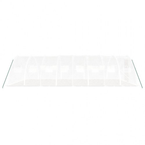 Drivhus med stålstel 32 m² - 8 × 4 × 2 m, hvid