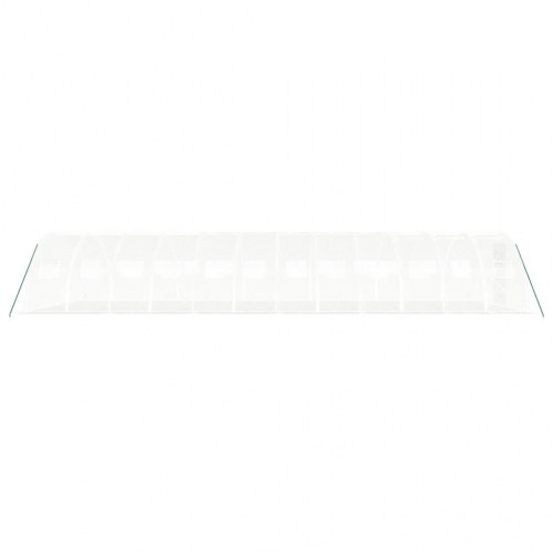 Drivhus med stålstel 48 m² 12 x 4 x 2 m - hvid