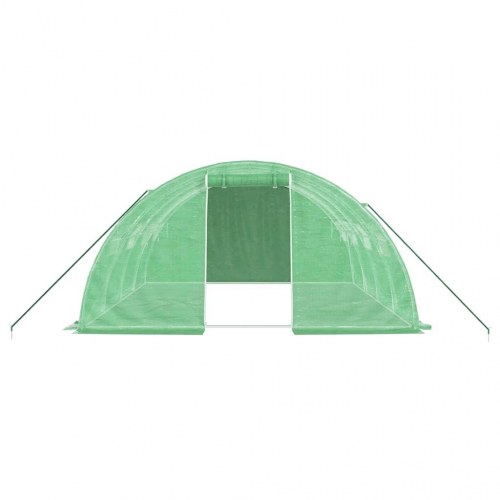 Drivhus med stålstel 16 m² - 4×4×2 m, grøn