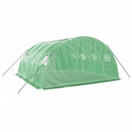 Drivhus med stålstel 16 m² - 4×4×2 m, grøn