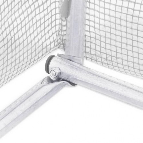 Drivhus med stålstel 64 m² 16x4x2 m hvid