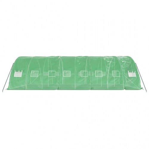 Drivhus med stålstel 40 m² - 8×5×2,3 m, grøn