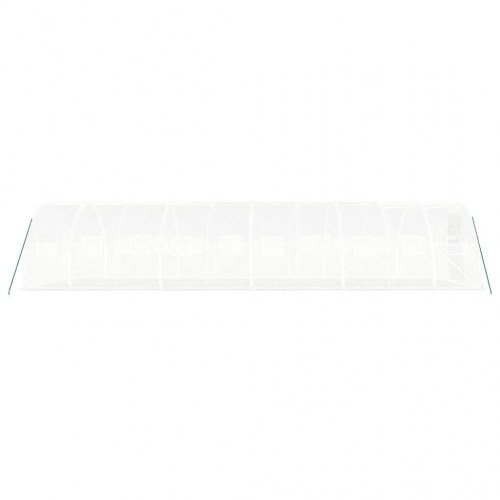 Drivhus med stålstel 30 m² 10x3x2 m hvid