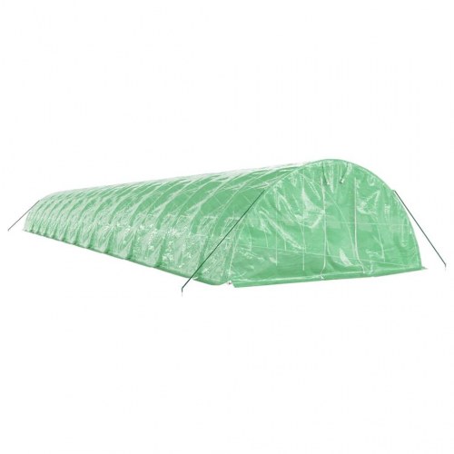 Drivhus med stålstel 120 m² - 24×5×2,3 m, grøn