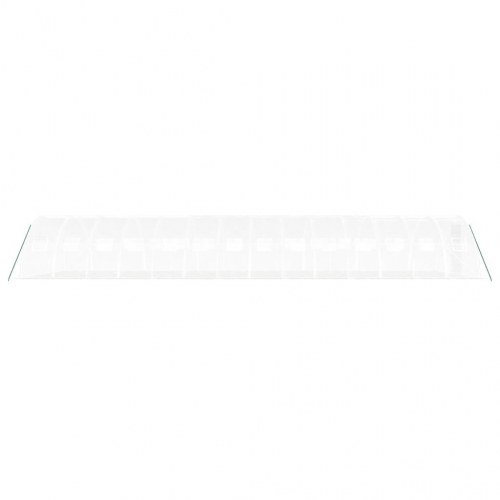 Drivhus med stålstel 56 m² 14 x 4 x 2 m hvid