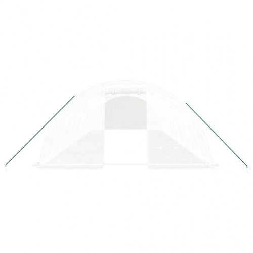 Drivhus med stålstel 40 m² 10 x 4 x 2 m hvid