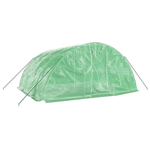 Drivhus med stålstel 20 m² 5x4x2,3 m grøn