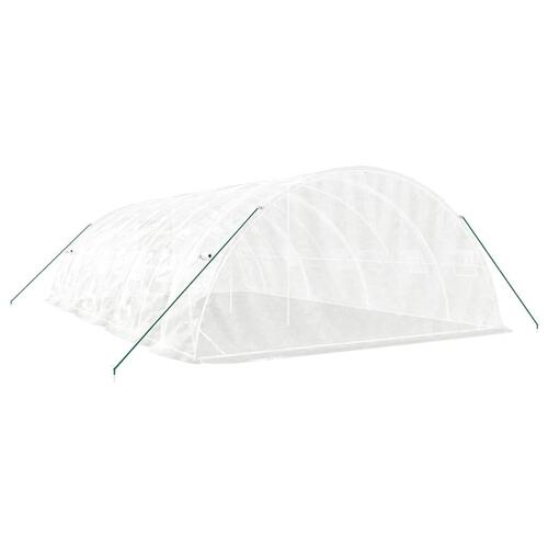 Drivhus med stålstel 40 m² 8x5x2,3 m hvid