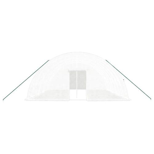 Drivhus med stålstel 48 m² 8x6x2,85 m hvid