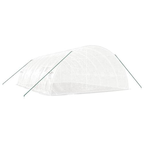 Drivhus med stålstel 48 m² 8x6x2,85 m hvid