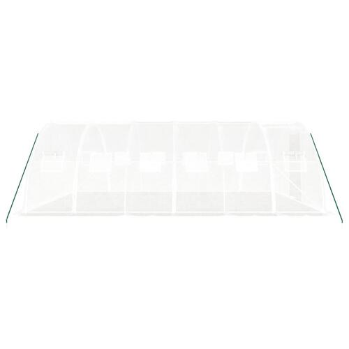 Drivhus med stålstel 24 m² 6x4x2 m hvid