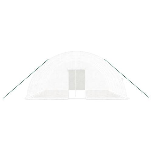 Drivhus med stålstel 36 m² 6x6x2,85 m hvid