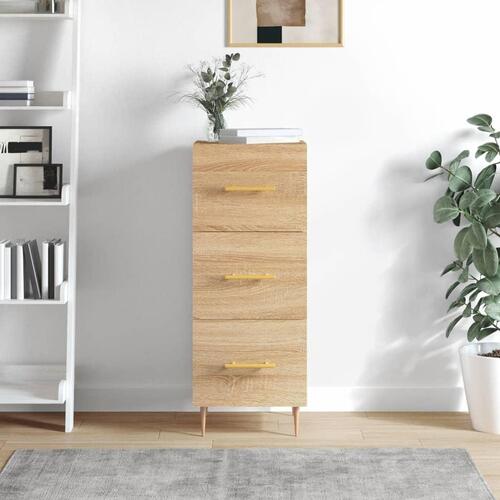 Skænk 34,5x34x90 cm konstrueret træ sonoma-eg