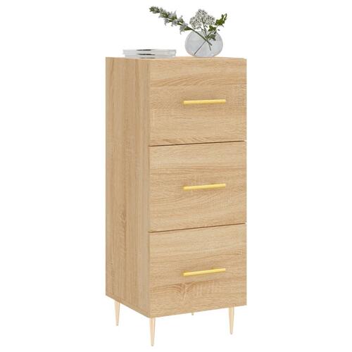 Skænk 34,5x34x90 cm konstrueret træ sonoma-eg