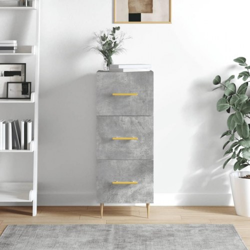 Skænk 34,5x34x90 cm konstrueret træ betongrå