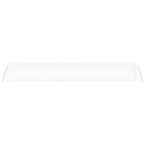 Drivhus med stålstel 42 m² - 14 × 3 × 2 m, hvid