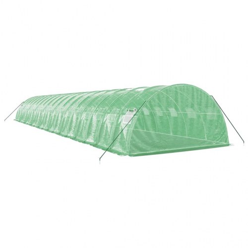Drivhus med stålstel 72 m² 18 x 4 x 2 m grøn