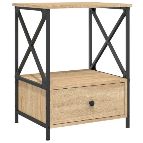 Sengeborde 2 stk. i sonoma-eg 50 x 41 x 65 cm