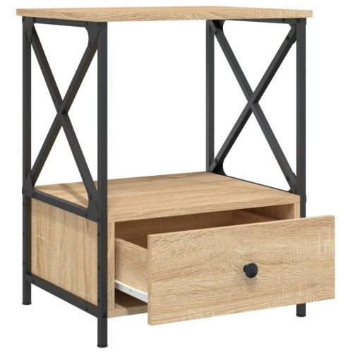 Sengeborde 2 stk. i sonoma-eg 50 x 41 x 65 cm