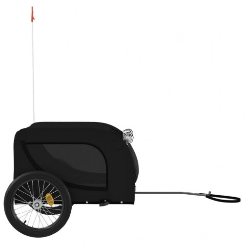 Cykeltrailer til kæledyr - oxfordstof og jern, sort