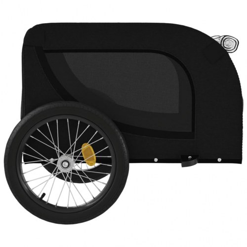 Cykeltrailer til kæledyr - oxfordstof og jern, sort
