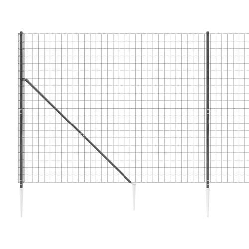 Trådhegn med jordspyd 1,8x10 m antracitgrå