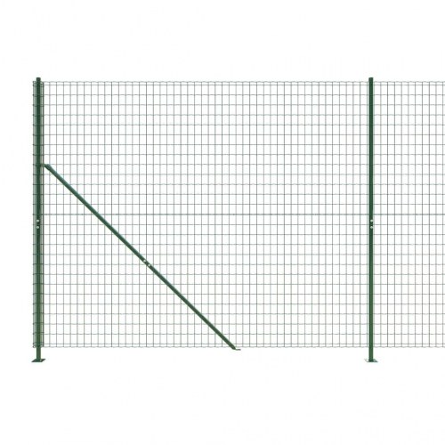 Trådhegn med flange 2 × 25 m - grøn, galvaniseret stål med PVC