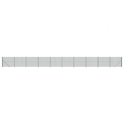 Trådhegn med flange 1,8 × 25 m - grøn, galvaniseret stål med PVC-belægning