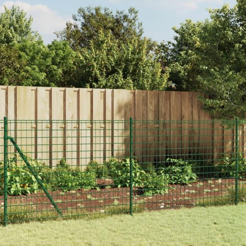 Trådhegn med flange 1 × 25 m - grøn, galvaniseret stål med PVC