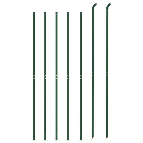 Trådhegn med flange 1,8 × 10 m - grøn, galvaniseret stål med PVC-belægning
