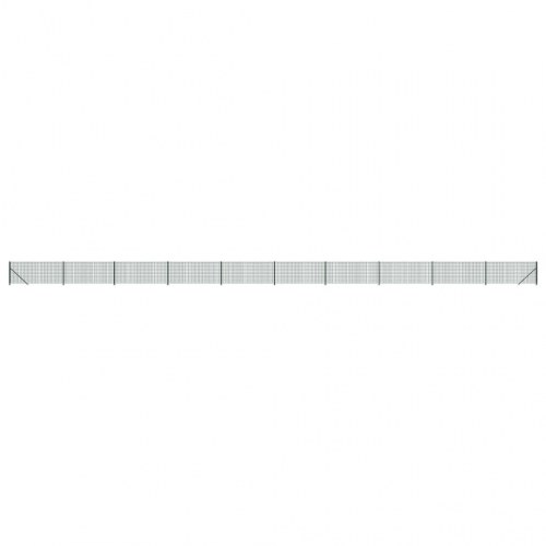 Trådhegn med flange 1,1 × 25 m - grøn, galvaniseret stål med PVC