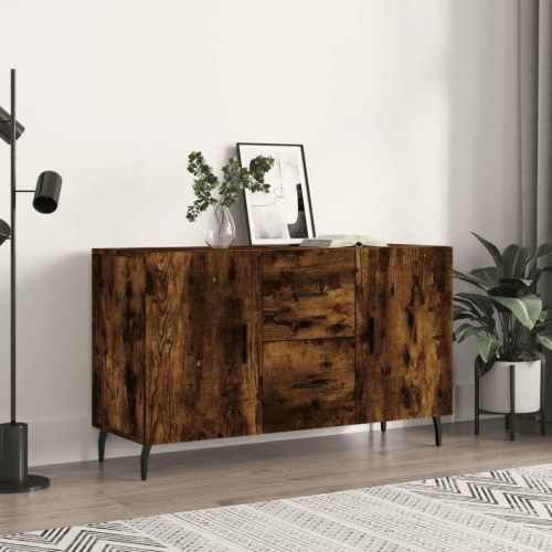 Skænk i konstrueret træ - 100×36×60 cm, røget egetræsfarve