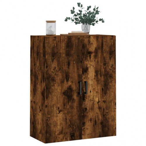 Væghængt skab 69,5×34×90 cm i konstrueret træ - røget sonoma-eg