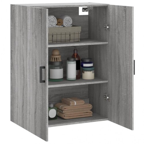 Væghængt skab 69,5×34×90 cm - grå sonoma-eg, konstrueret træ