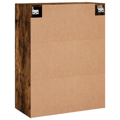 Væghængt skab 69,5x34x90 cm konstrueret træ røget sonoma-eg