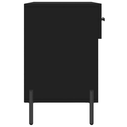 Skobænk 102x35x55 cm konstrueret træ sort