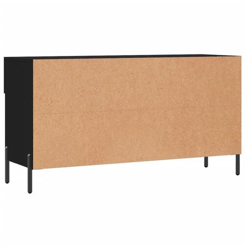 Skobænk 102x35x55 cm konstrueret træ sort