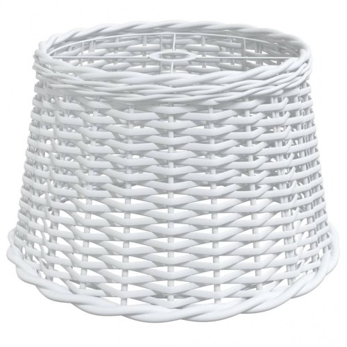 Lampeskærm Ø45 x 28 cm i hvid flet - til bordlampe og pendel