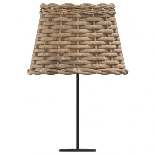 Lampeskærm Ø20 × 15 cm i brun flet - til bordlampe og pendel